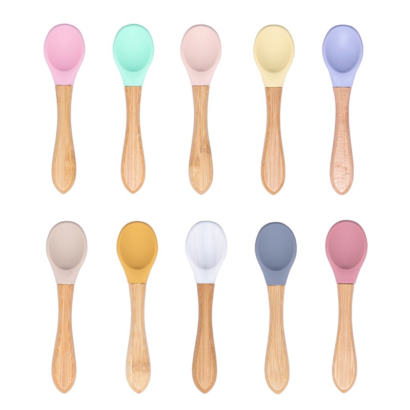 Baby Food Organic - Cuchara de madera de silicona para