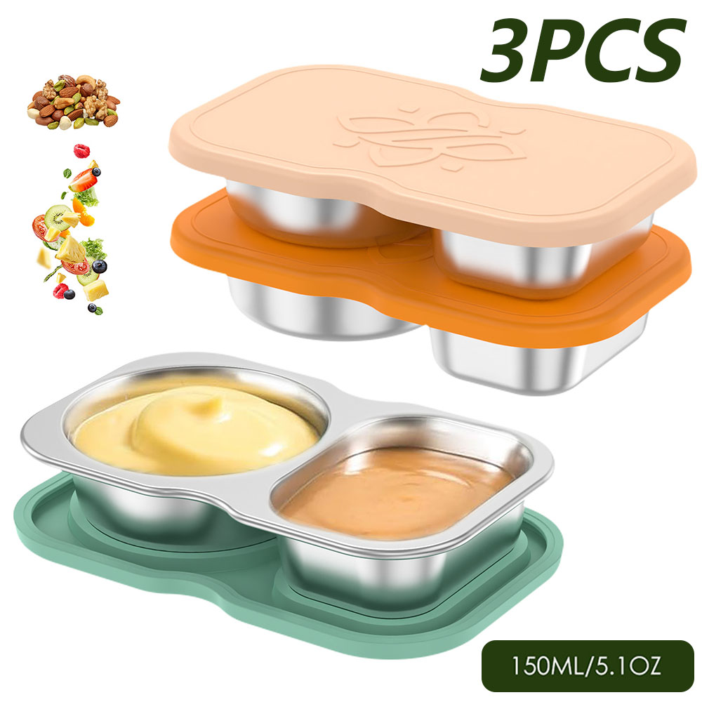 Snack Container Travel - Juego de 3 Recipientes para Condimentos