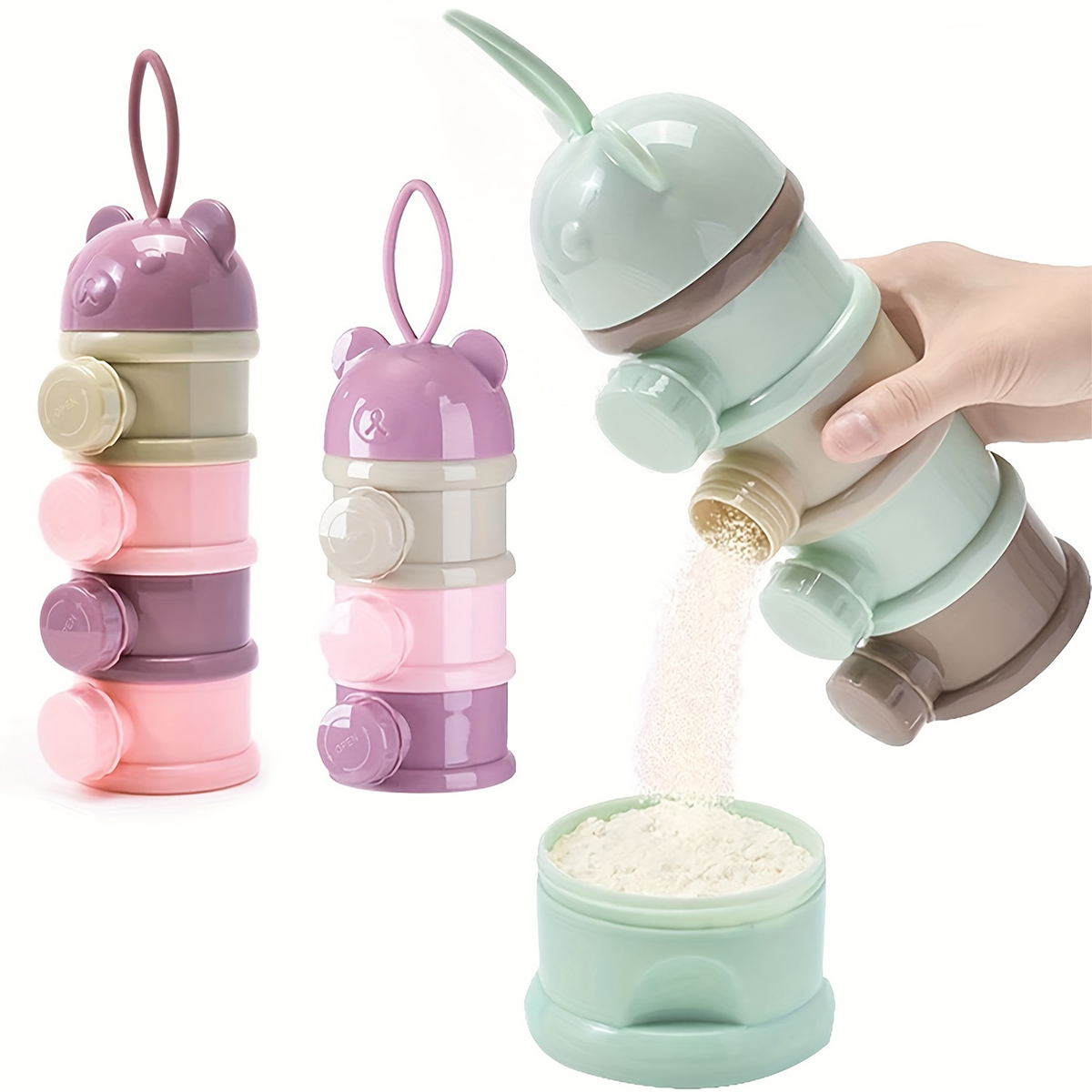 Snack Container Travel - Contenedor de leche en polvo para