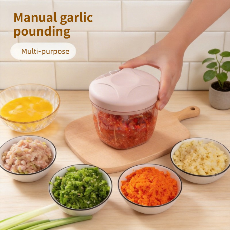 Baby Food Processor - Triturador de Ajo Manual Grande, Duradero,