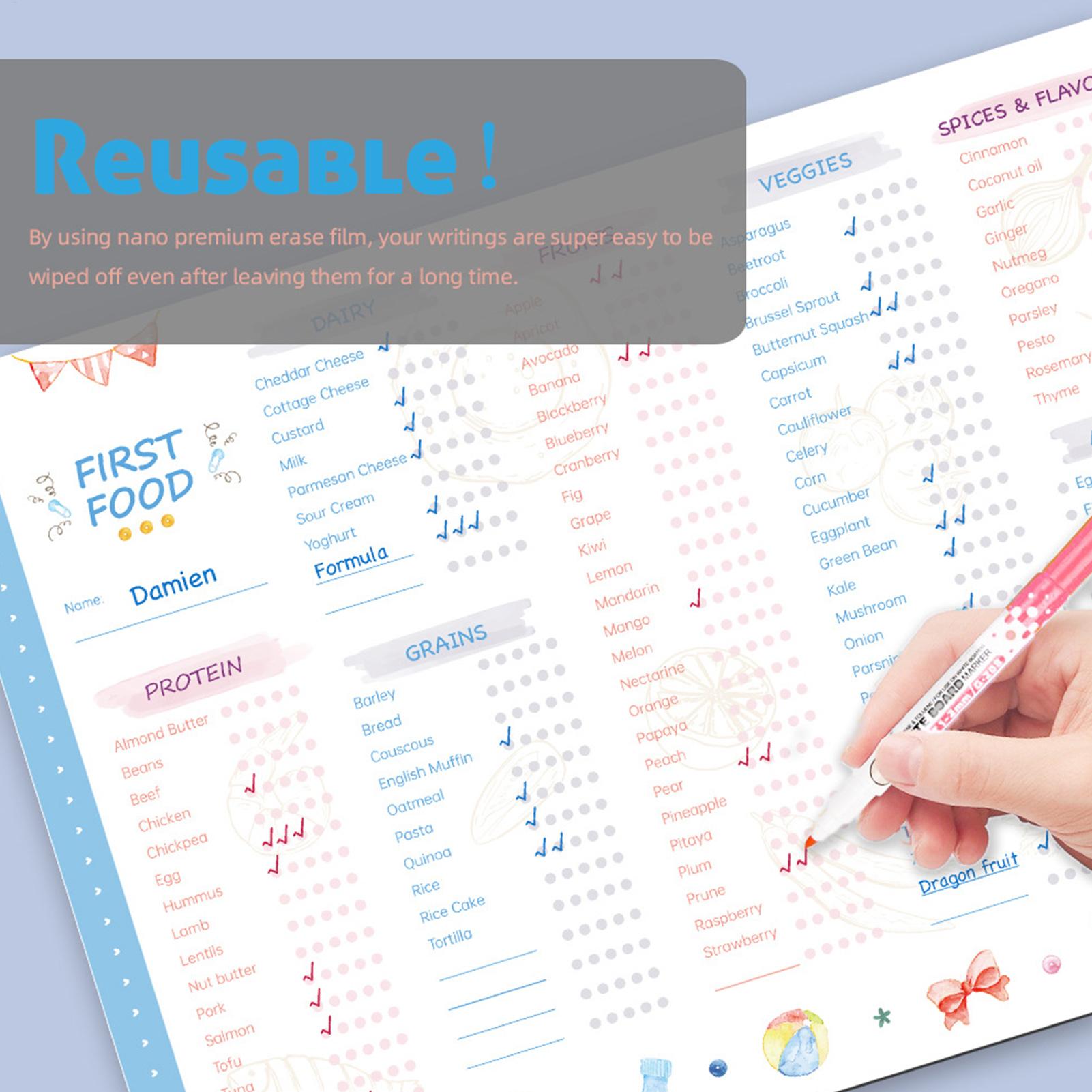 Baby Food Chart - Lista de Comprobación de Primeros Alimentos