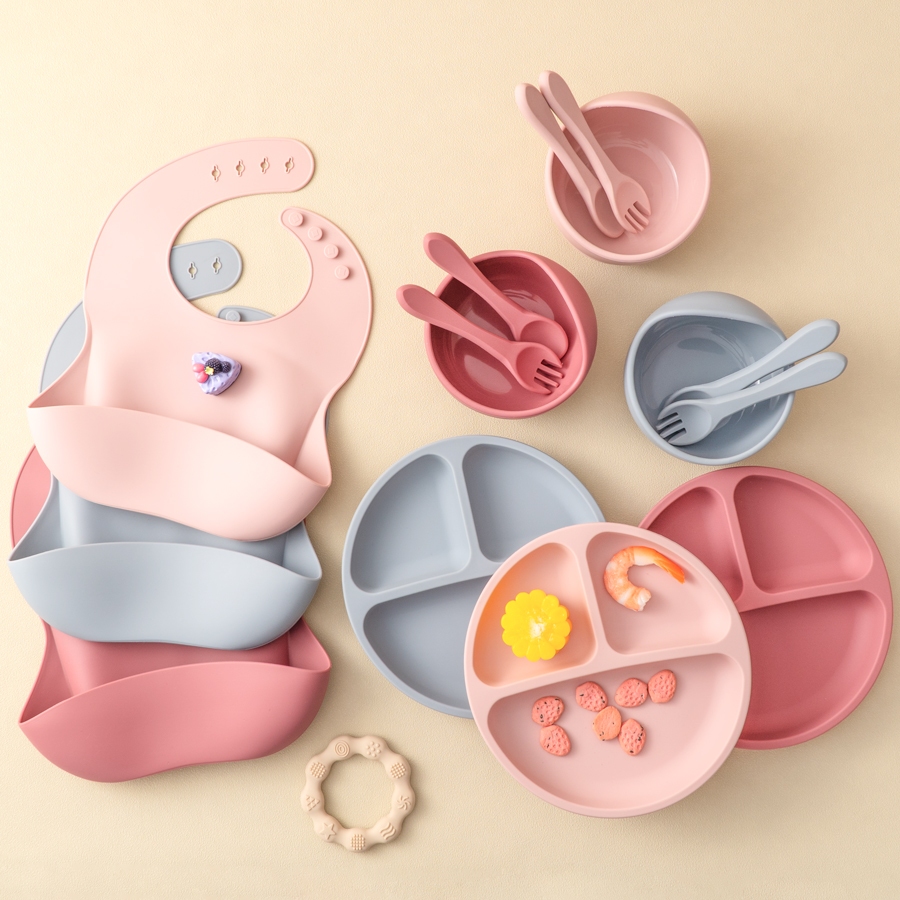 Baby Food Chart - Juego de alimentación de silicona para