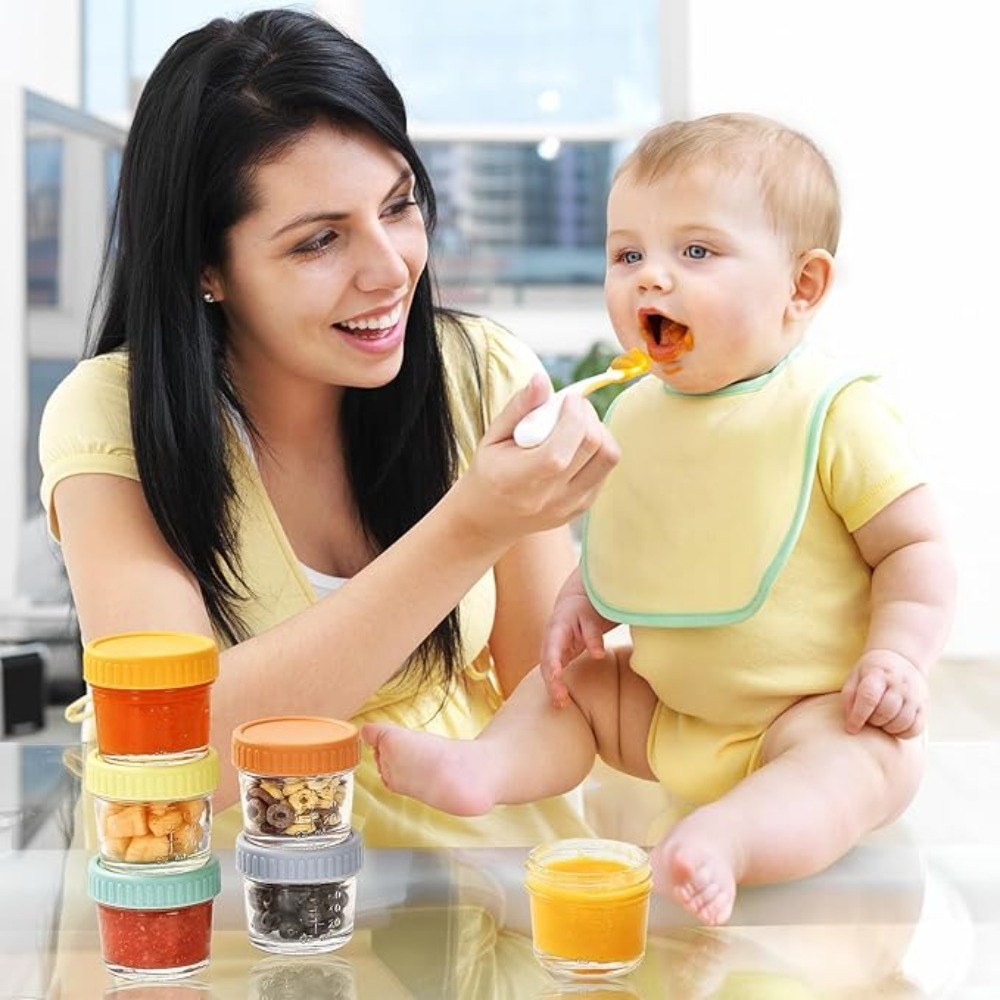 Baby Food Jars Glass - Juego de 6 Frascos de Vidrio