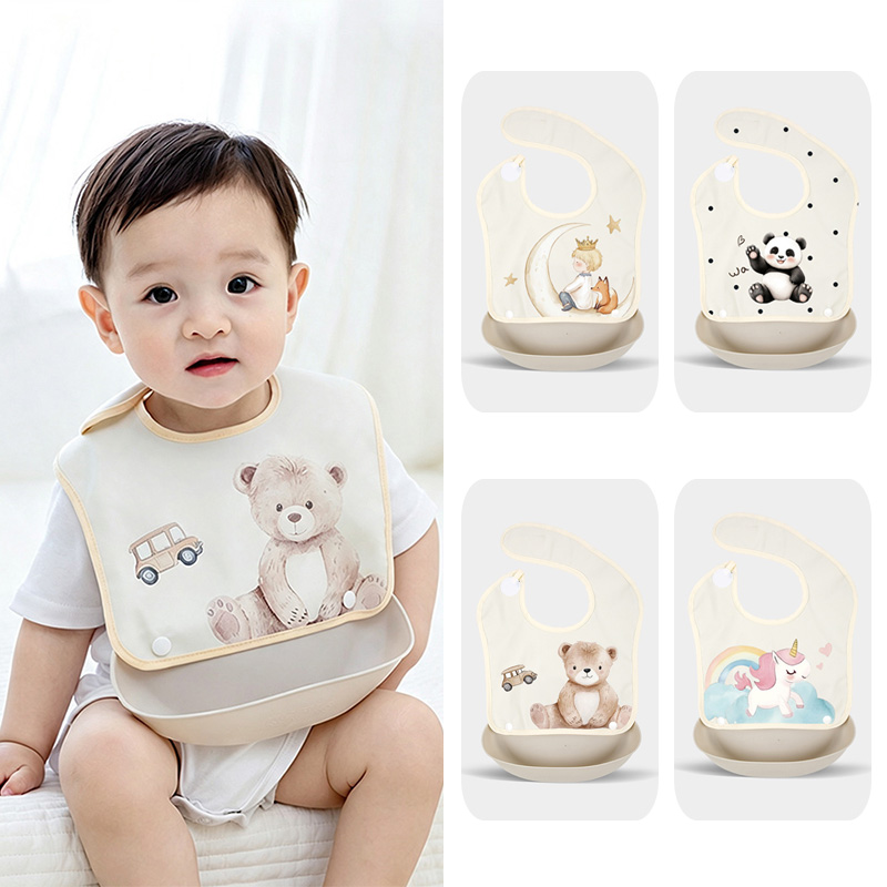 Baby Food Apron - Babero de alimentación desmontable para bebé,