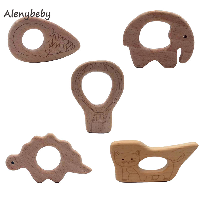 Baby Food Organic - Mordedor de madera de dibujos animados