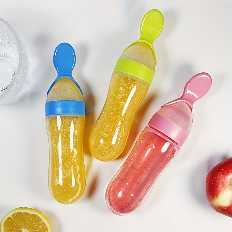 Baby Food Utensil - Biberón de silicona para alimentación de