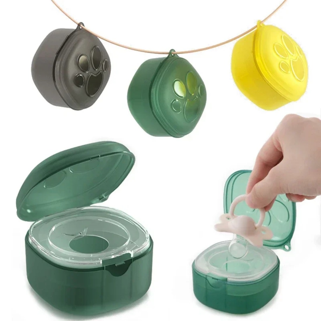 Baby Food Container - Caja de chupete de silicona de