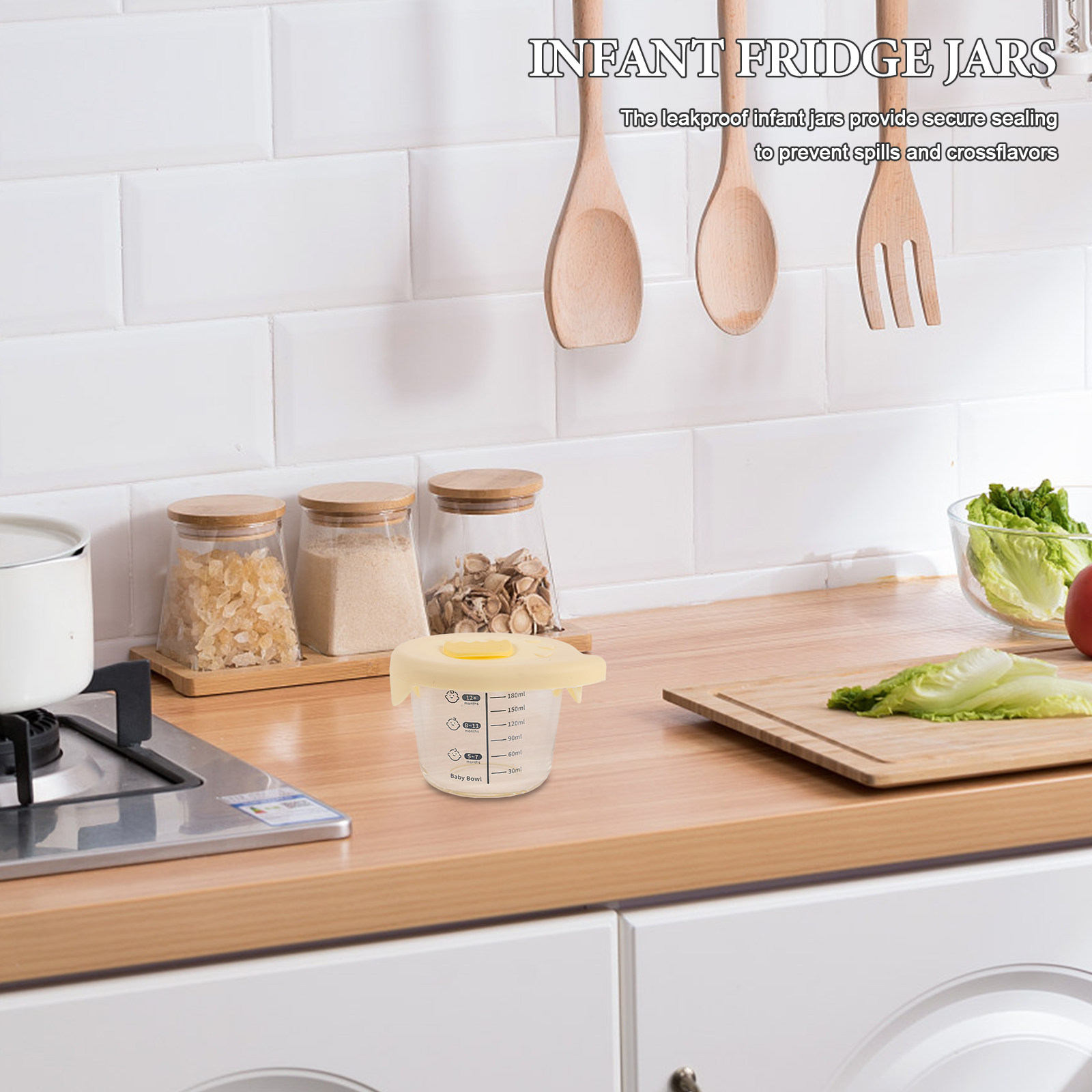 Baby Food Jars Glass - Recipientes de vidrio para almacenamiento de