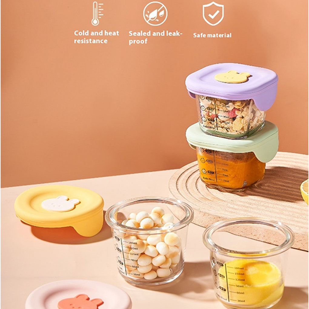 Baby Food Jars Glass - Paquete de 4 Frascos de Vidrio