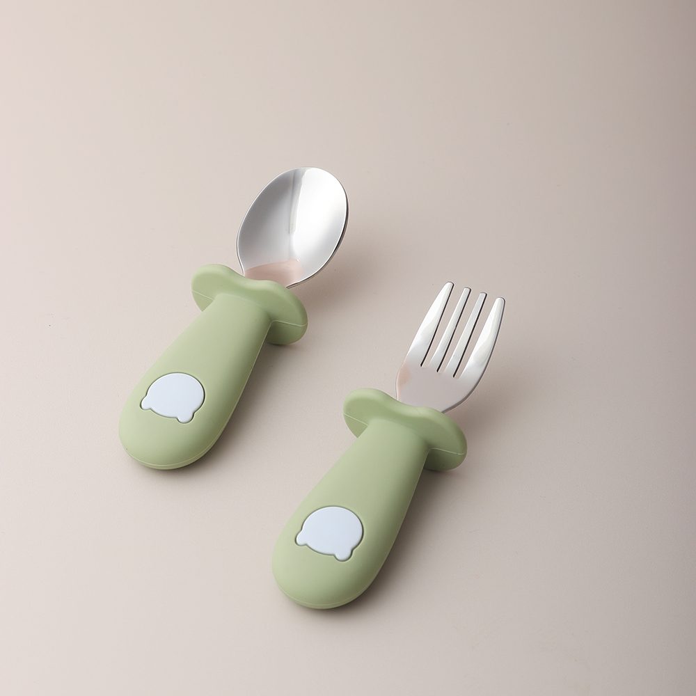 Cuchara y Tenedor de Silicona  - Baby Food Utensil reseña y precio