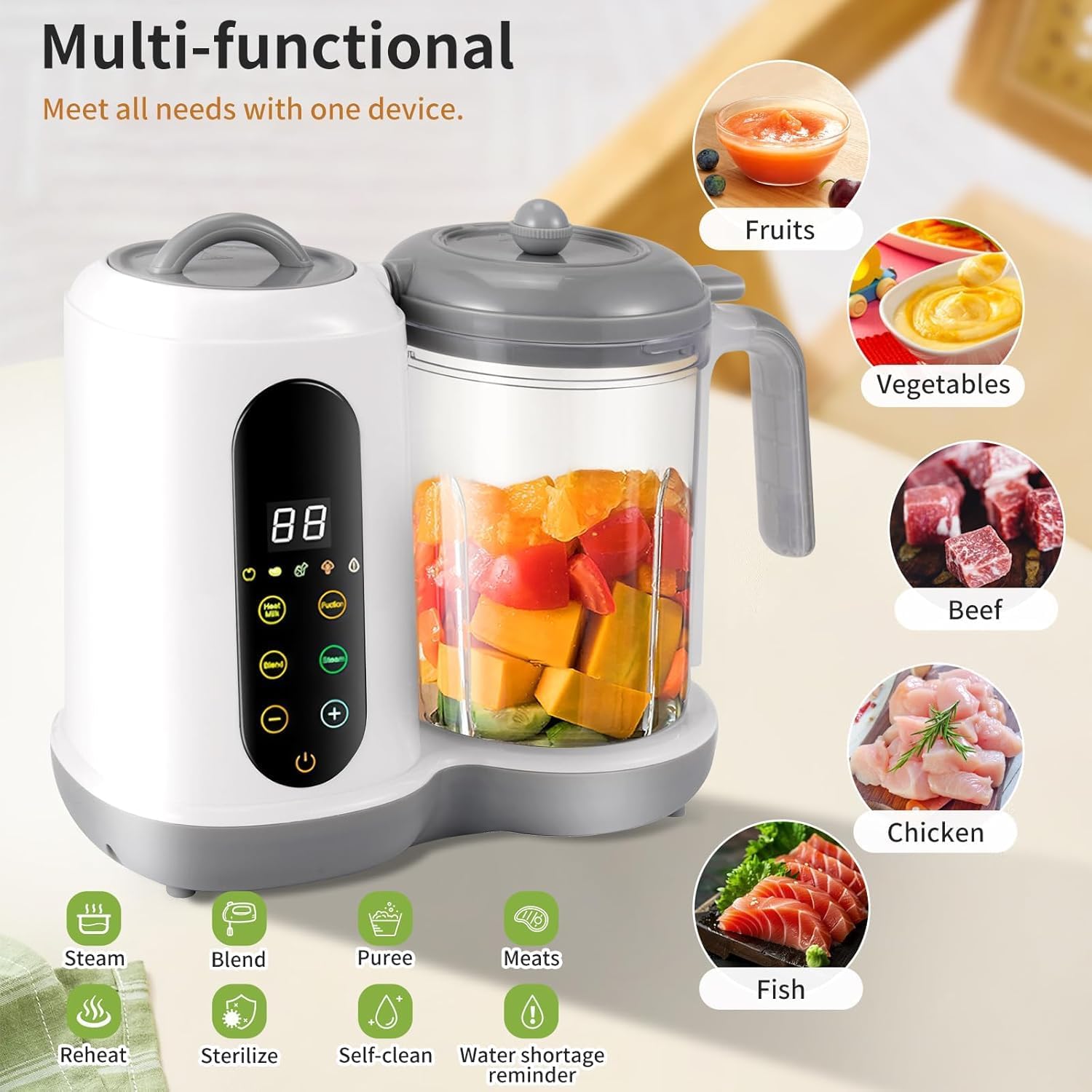 Vaporizador y licuadora de ali - Baby Food Maker And Steamer reseña y precio