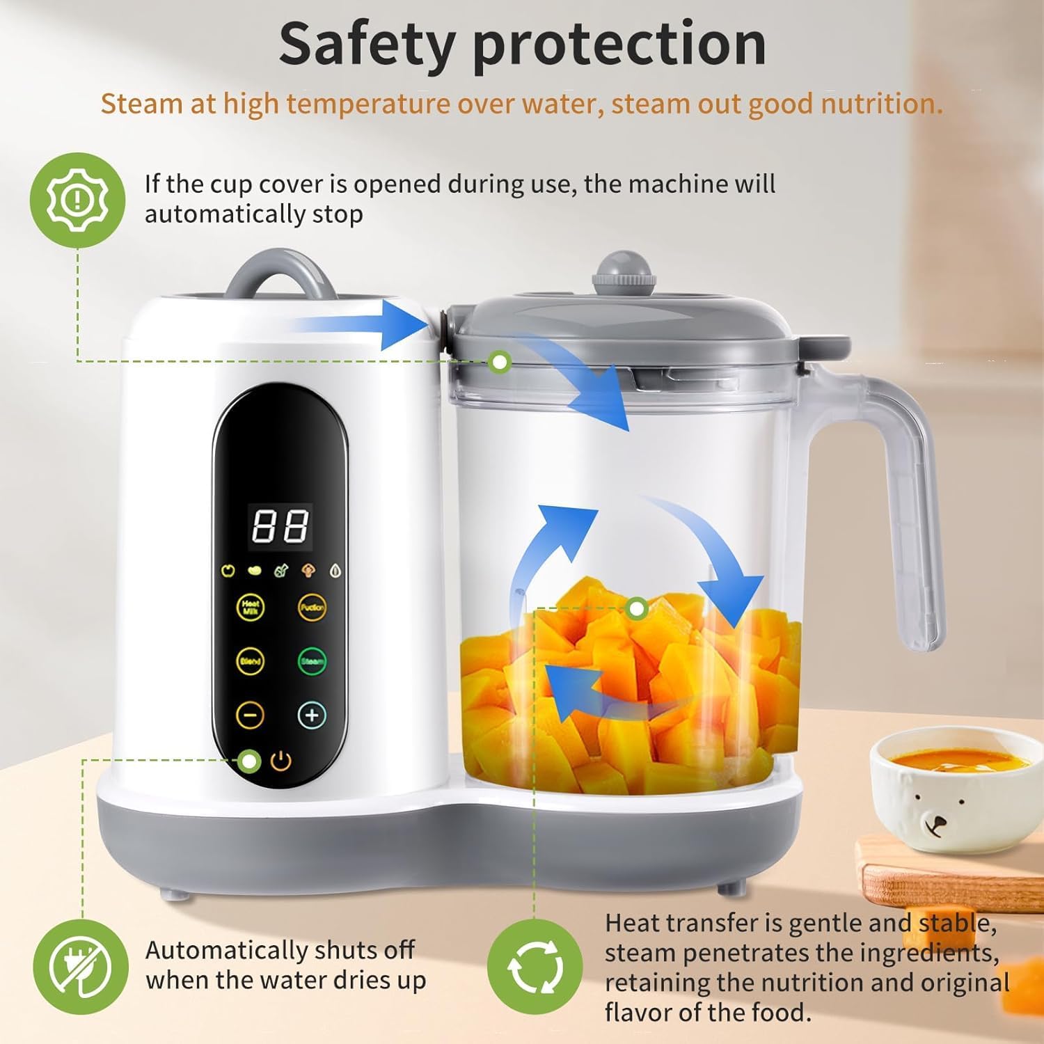 Vaporizador y licuadora de ali - Baby Food Maker And Steamer reseña y precio