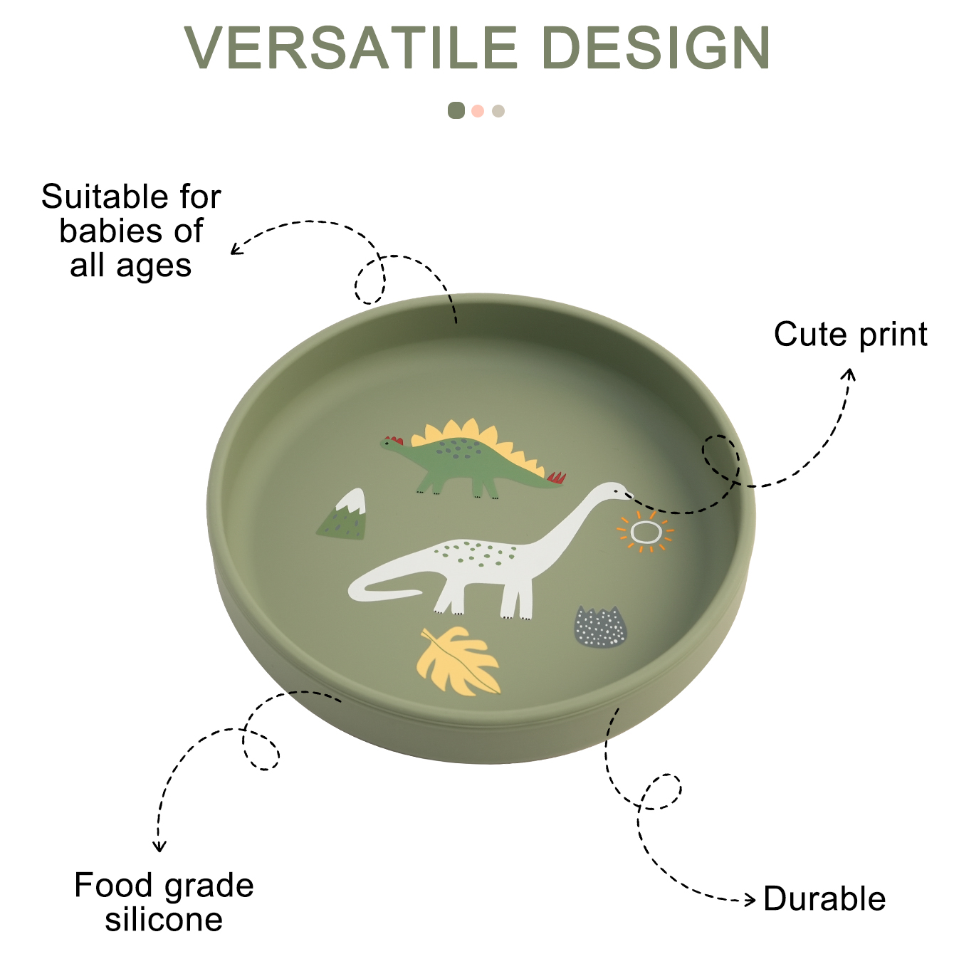 1 Plato de silicona para bebé, - Baby Food Chart reseña y precio