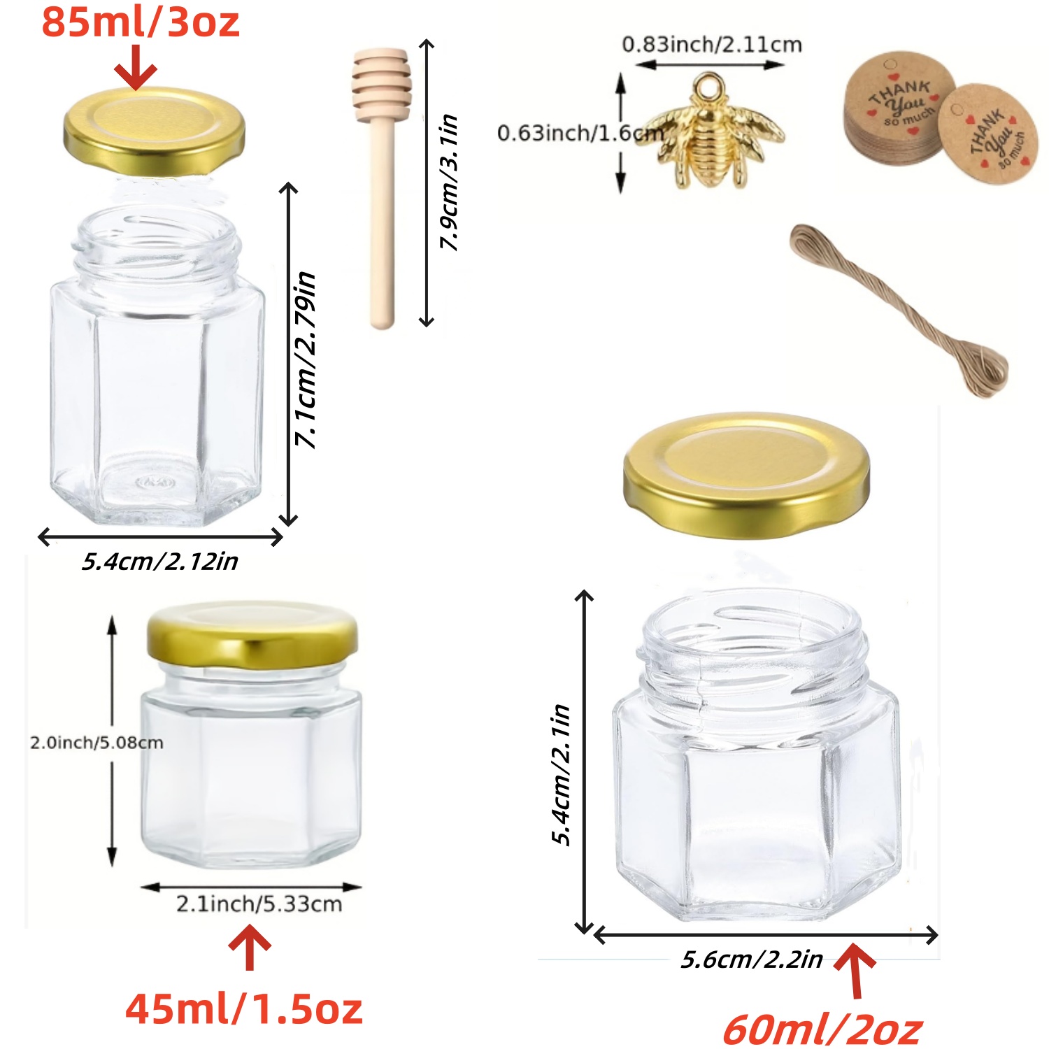 12/20/30/50/60 piezas - Mini t - Baby Food Jars Glass reseña y precio