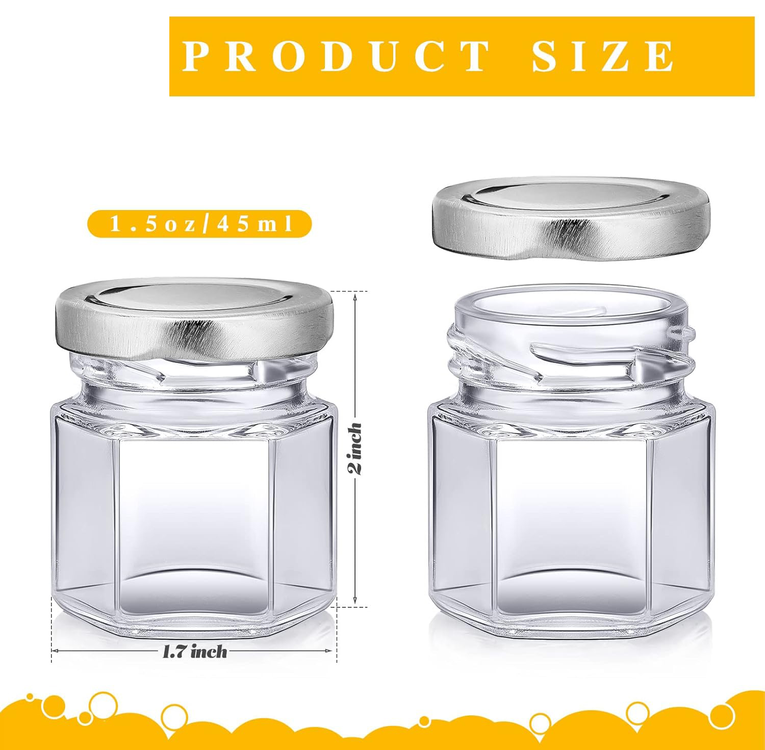 Mini tarros de vidrio hexagona - Baby Food Jars Glass reseña y precio