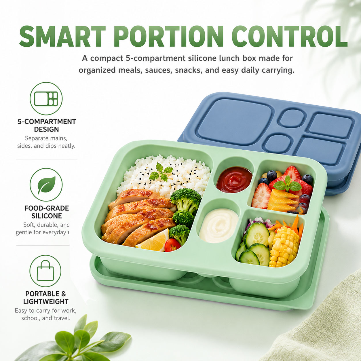Lonchera Bento portátil de sil - Baby Food Hero reseña y precio