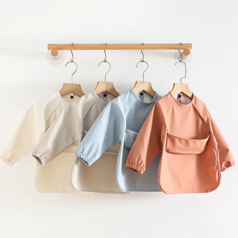 Delantal de manga larga para b - Baby Food Apron reseña y precio