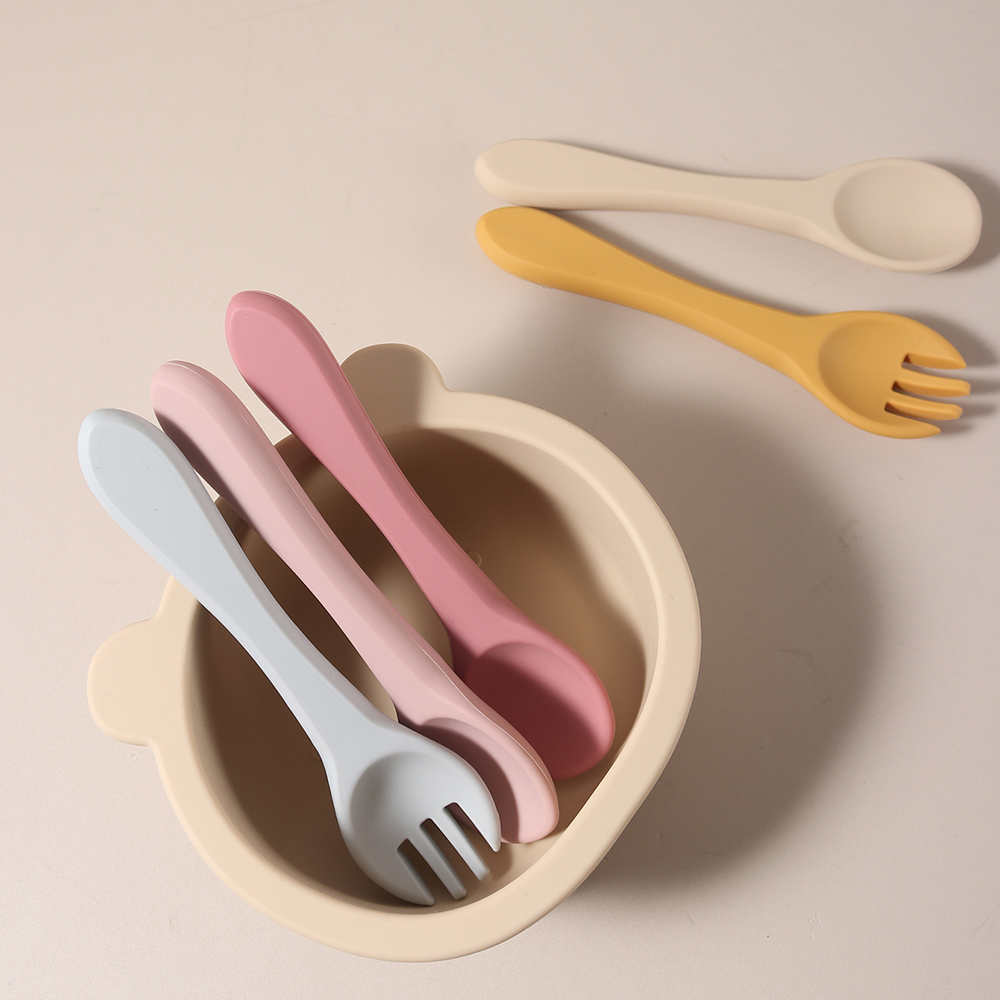 Cuchara y Tenedor de Silicona  - Baby Food Utensil reseña y precio