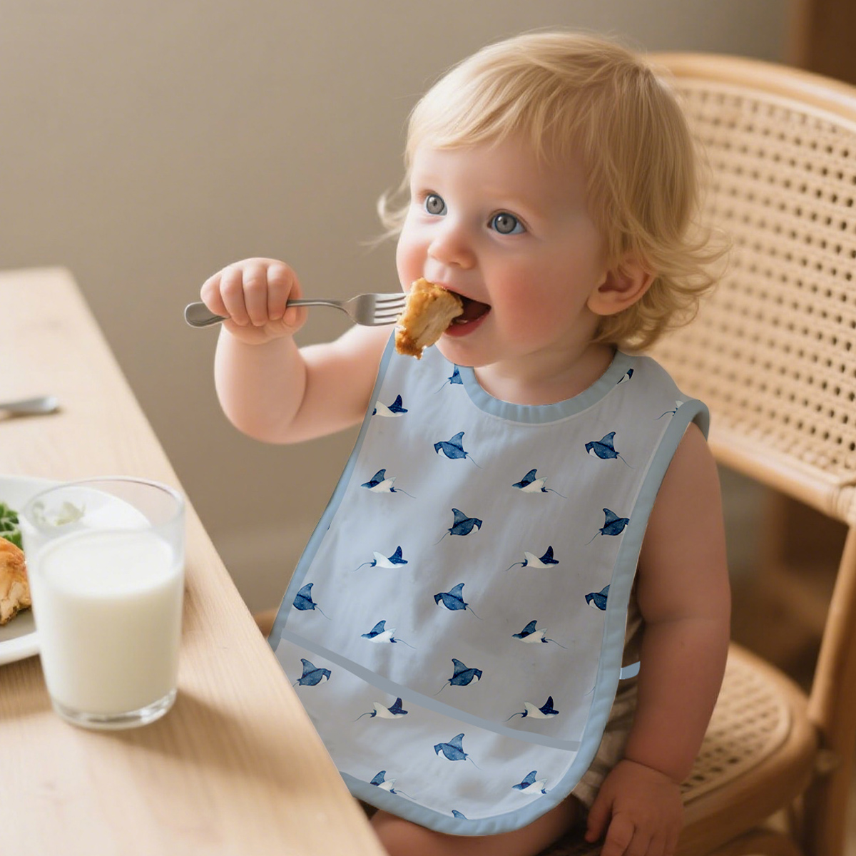 Baberos impermeables de poliés - Baby Food Apron reseña y precio