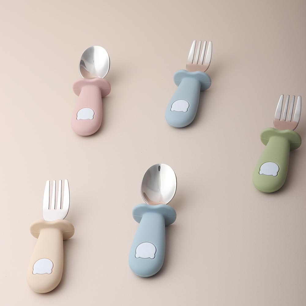 Cuchara y Tenedor de Silicona  - Baby Food Utensil reseña y precio