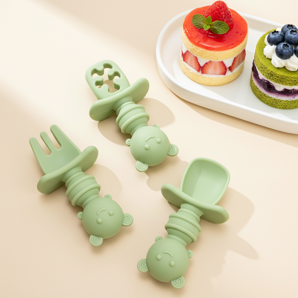 Juego de 3 piezas de cuchara y - Baby Food Utensil reseña y precio